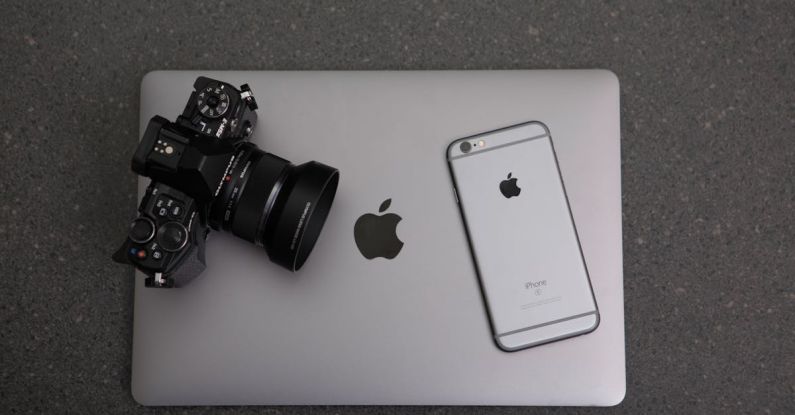 Electronics - Close-up of Camera over Black Background