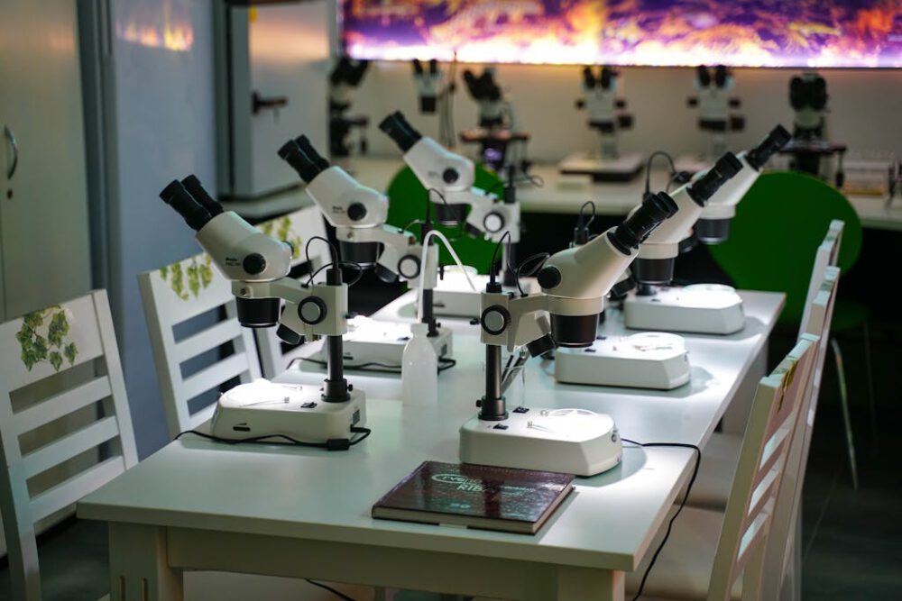 Microscopes in a Laboratory