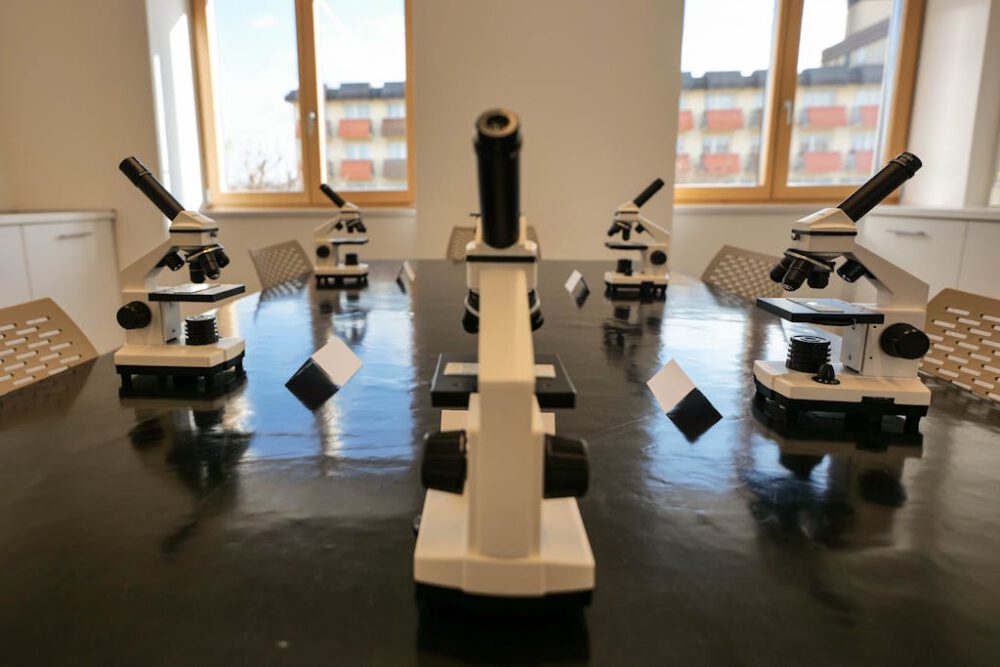 Microscopes on Desk